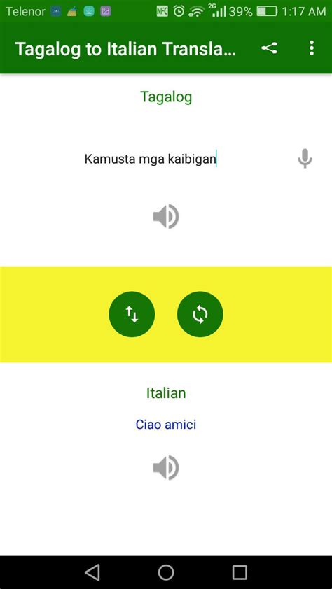 tagalog to italian